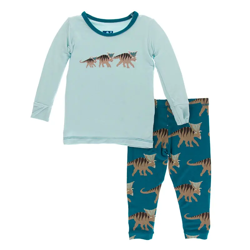 Kickee Pants Print Long Sleeve Pajama Set 5