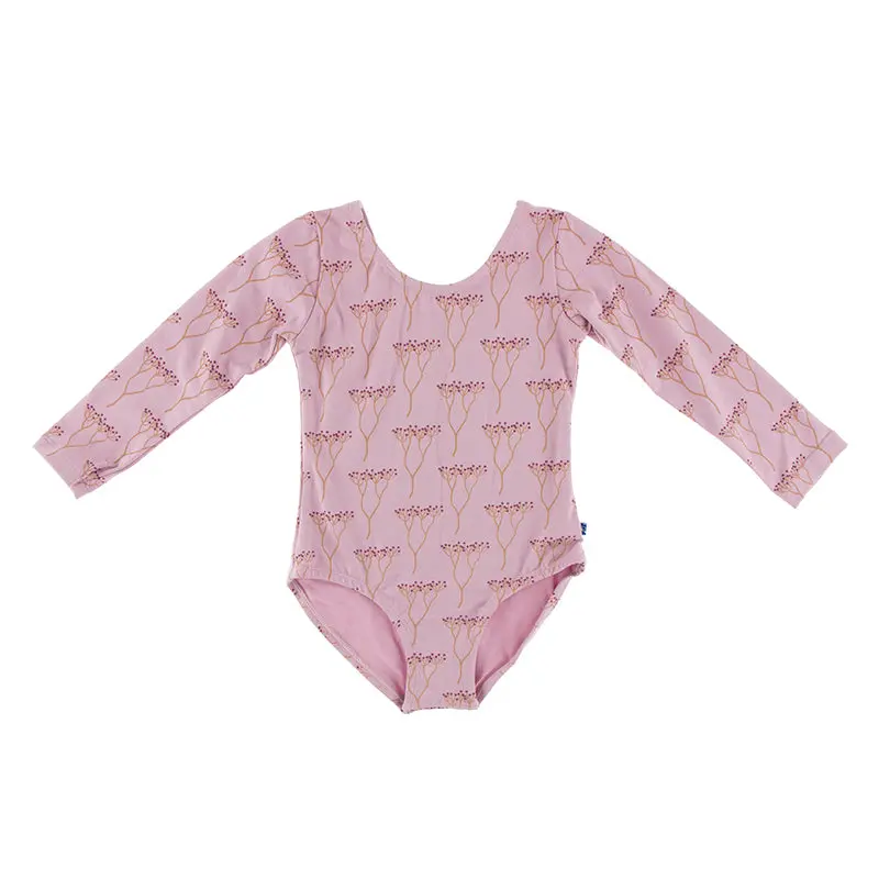 Kickee Pants Print Long Sleeve Performance Jersey Leotard 1