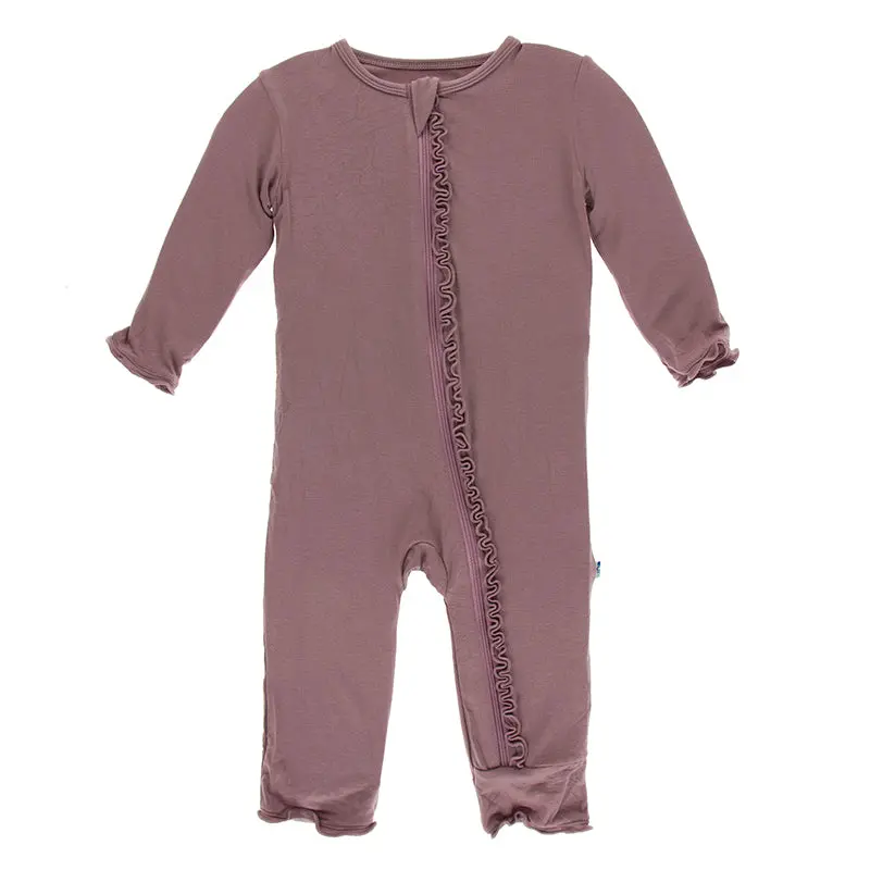 Kickee Pants Solid Muffin Ruffle Coverall With Zipper 7