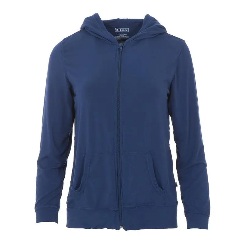Kickee Pants Women’s Solid Lightweight Hooded Sweatshirt