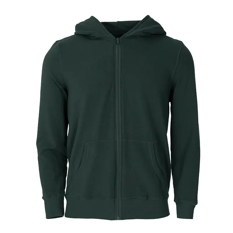 Kickee Solid Men’S Fleece Hoodie, Super Soft Zip Up, Made From Viscose From Bamboo 1