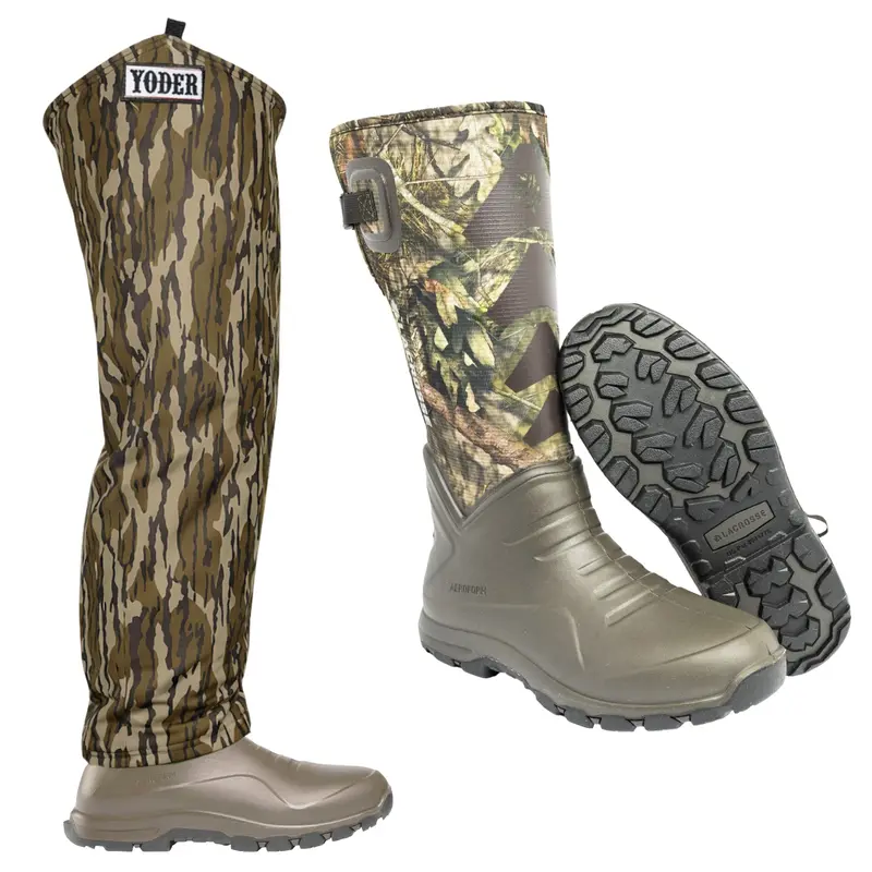 Lacrosse Aerohead Sport Boots With Yoder Bottomland Chaps 1
