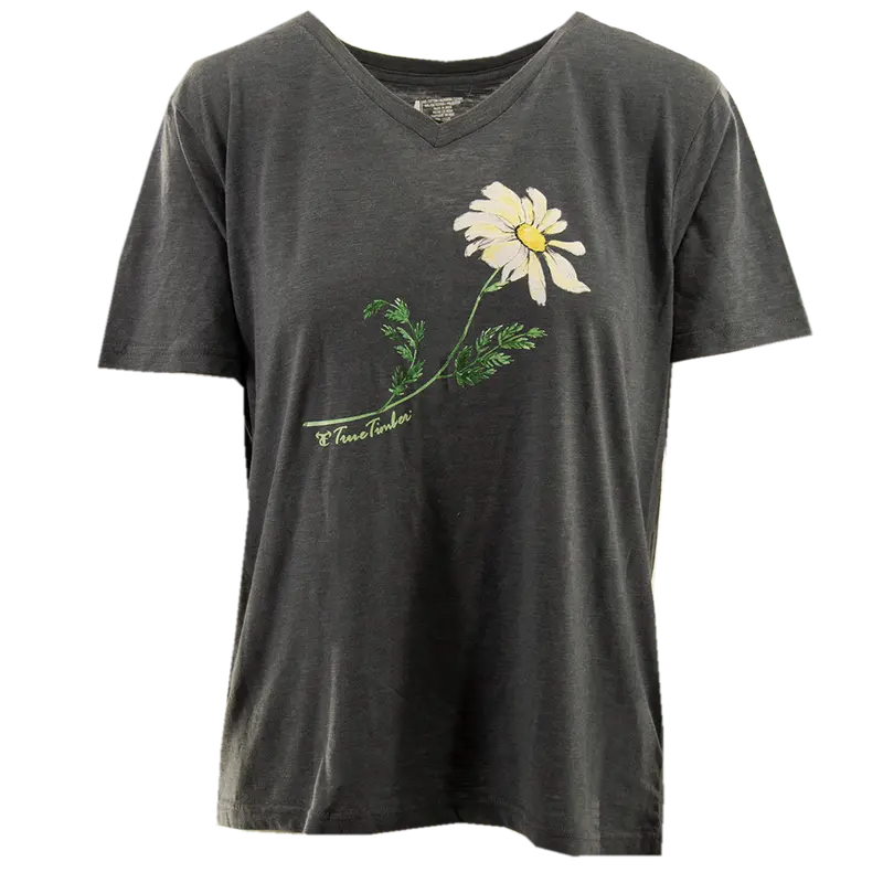 Ladies Daisy V-Neck - Charcoal 1