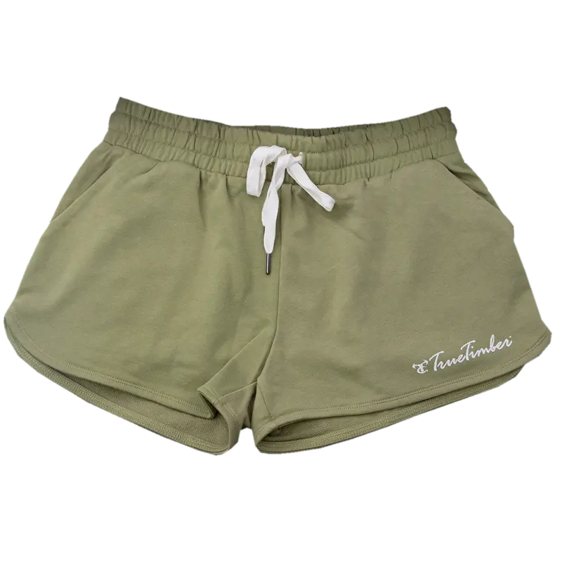 Ladies Terry Shorts - Olive 1