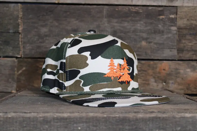 Landco Old School Camo Rope With Orange Trees Hat 1