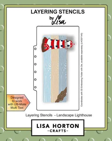 Landscape Lighthouse - Slimline Layering Stencils 1