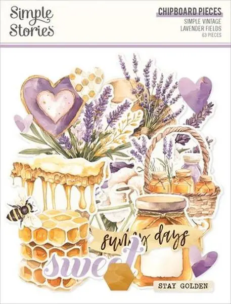Lavender Fields - Chipboard Pieces 1