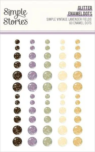 Lavender Fields - Glitter Enamel Dots 1