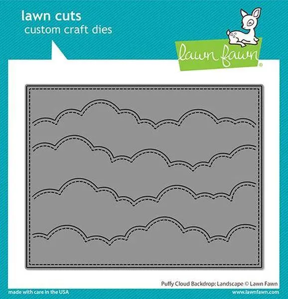 Lawn Cuts - Puffy Cloud Backdrop:  Landscape 1