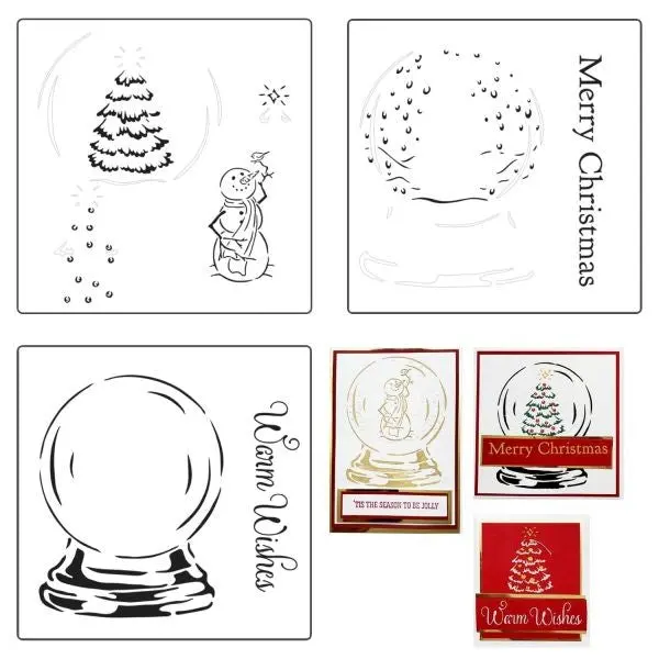 Layered Snowglobe Stencils 1
