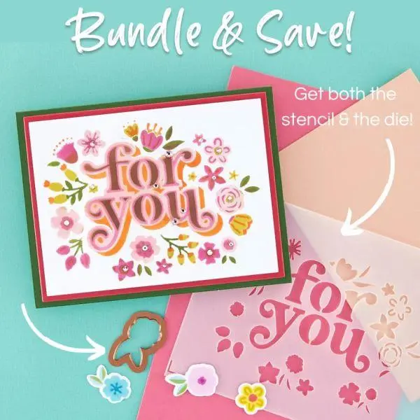 Layered Stencils Collection - Floral For You Stencil And Die 1