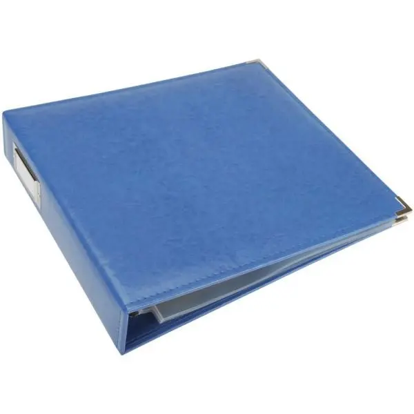 Leather 3 Ring Album - Country Blue 1