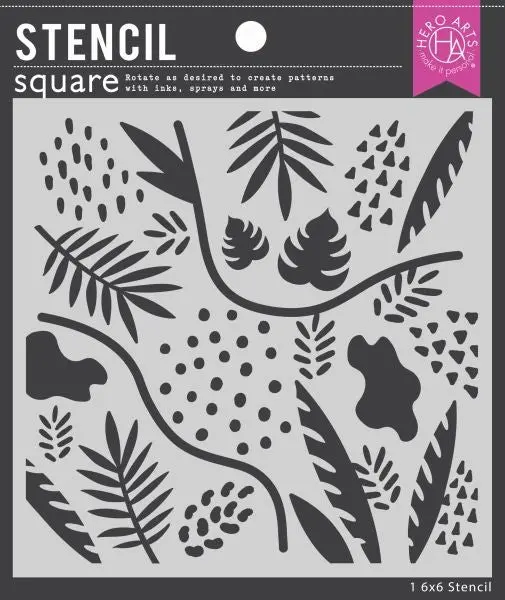 Leaves & Abstract Shapes - Stencil 1