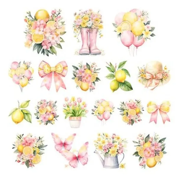 Lemon Daydream - Ephemera - Florals 1