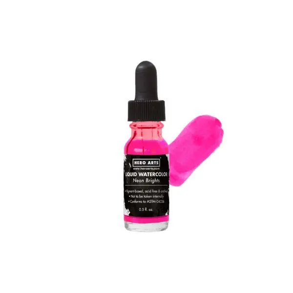 Liquid Watercolor - Neon Brights - Pink 1