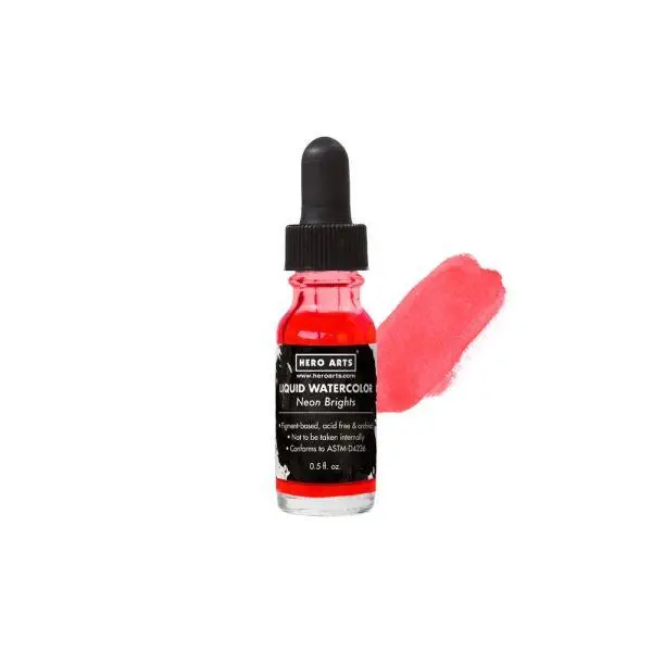 Liquid Watercolor - Neon Brights - Red 1