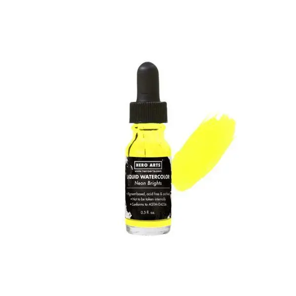 Liquid Watercolor - Neon Brights - Yellow 1