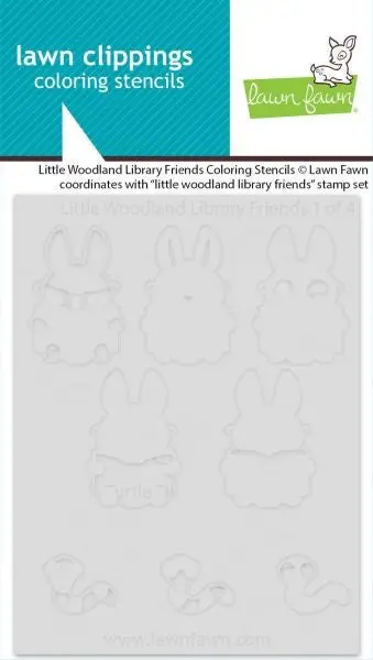 Little Woodland Library Friends - Coloring Stencils 1