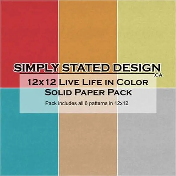 Live Life In Color - 12X12 Collection Pack - Solids 1