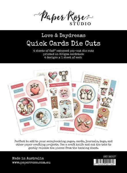 Love & Daydreams - Die Cuts - Quick Cards 1
