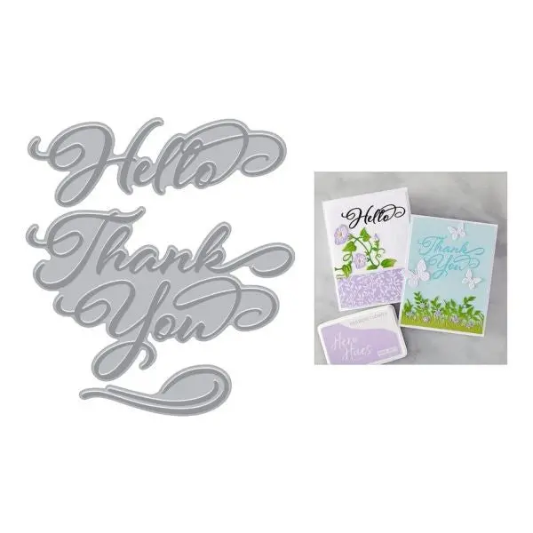Lovely Letterpress Collection - Hello & Thank You Betterpress Plates 1