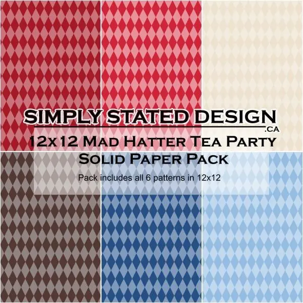 Mad Hatter Tea Party - 12X12 Paper Pack - Solids 1