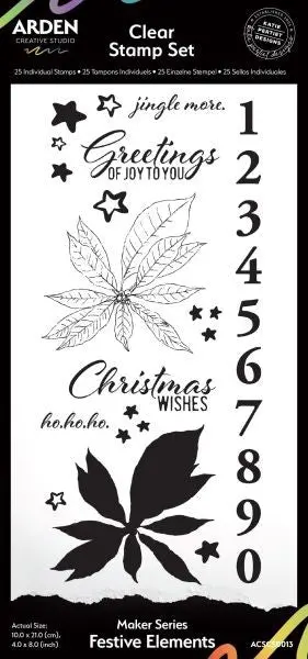Maker Series - Festive Elements Clear Stamps 1