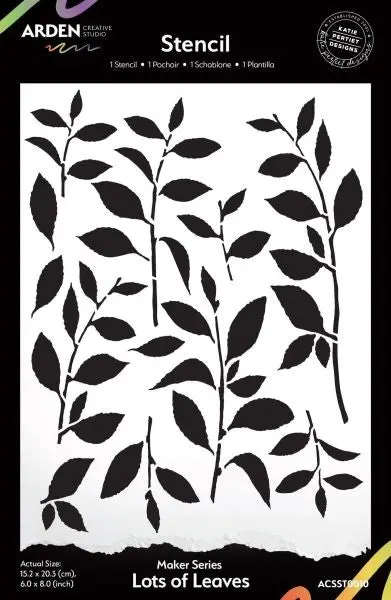 Makers Series - Stencil - Lots Of Leaves 1