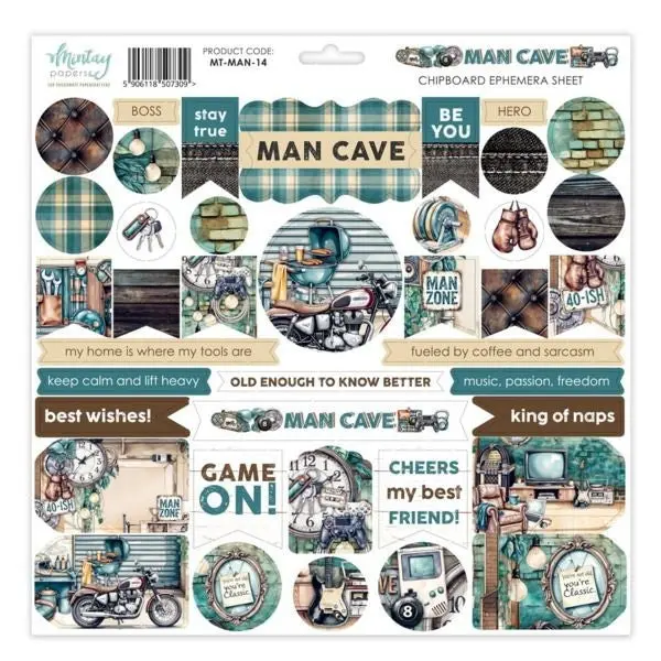 Man Cave - Chipboard Ephemera 1