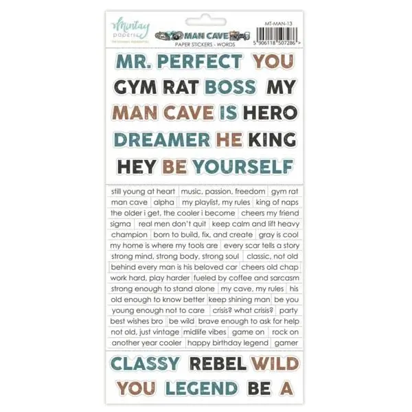 Man Cave - Stickers - Words 1