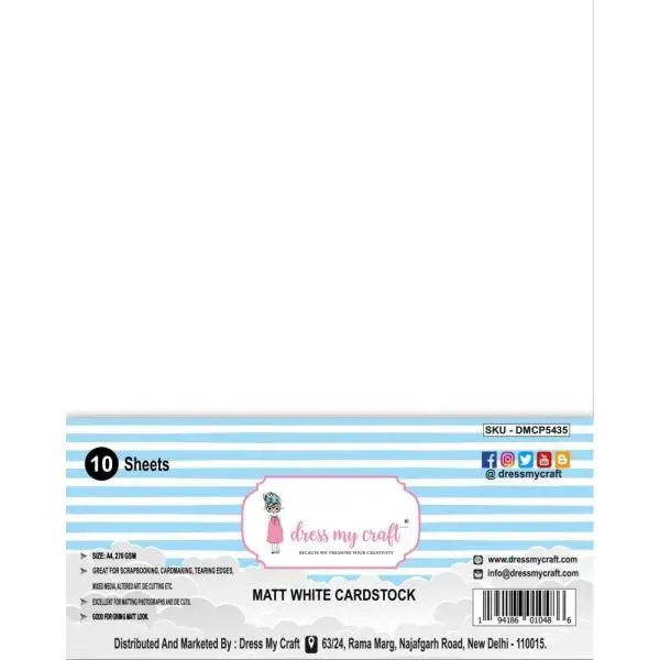 Matt White Cardstock 1