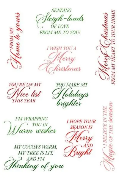 Me To You Holiday Sentiments - Clear Stamps 1