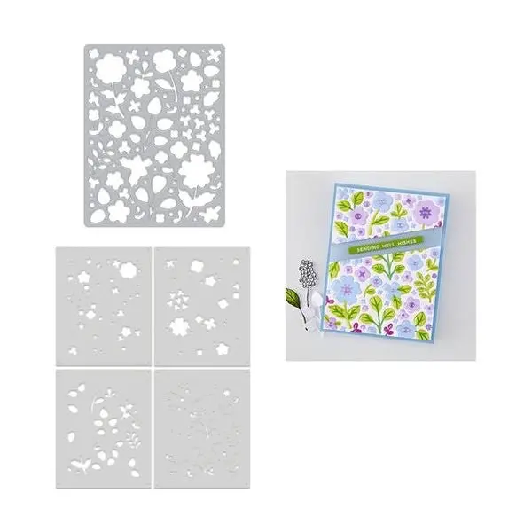 Meadow Blooms - Die & Stencil Bundle 1