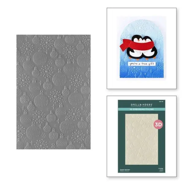 Merry Mischief Collection - Season Sparkles 3D Embossing Folder 1
