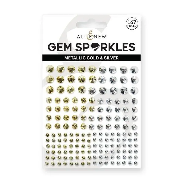Metallic Gold & Silver Gem Sparkles 1