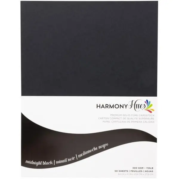 Midnight Black Cardstock - 8.5X11 1