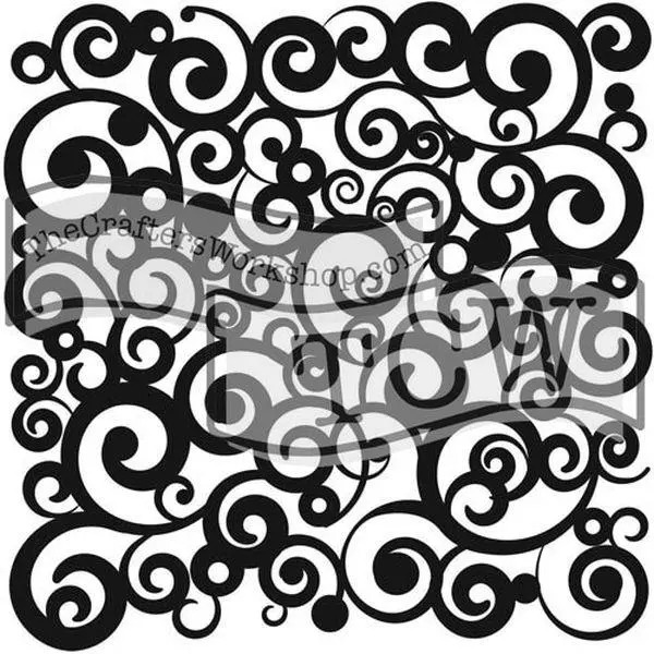 Mini Cosmic Swirl - 6X6 Stencil 1