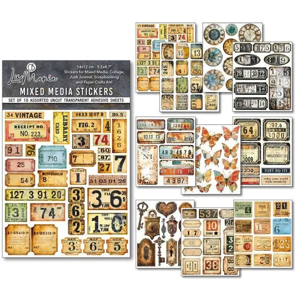 Mixed Media Stickers - Grungy Tags 1