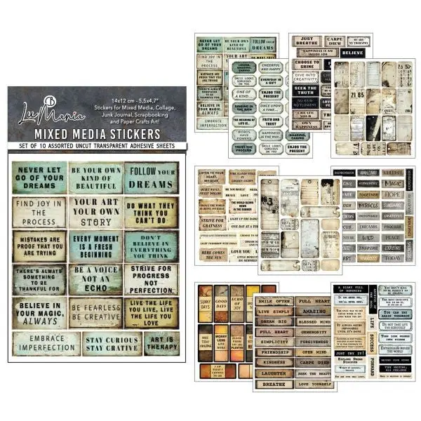 Mixed Media Stickers - Kind Thoughts 1
