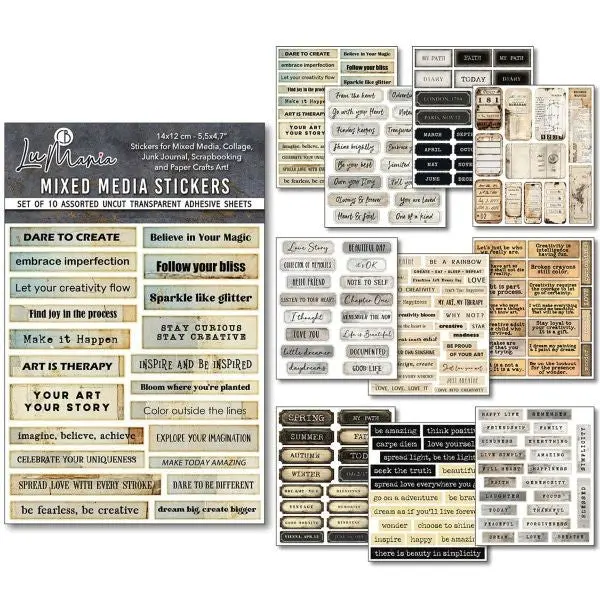 Mixed Media Stickers - Little Words 1