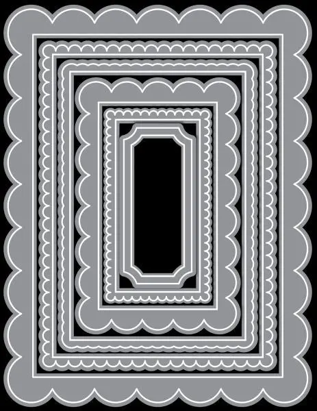 Mixed Scallop Rectangle Dies 1