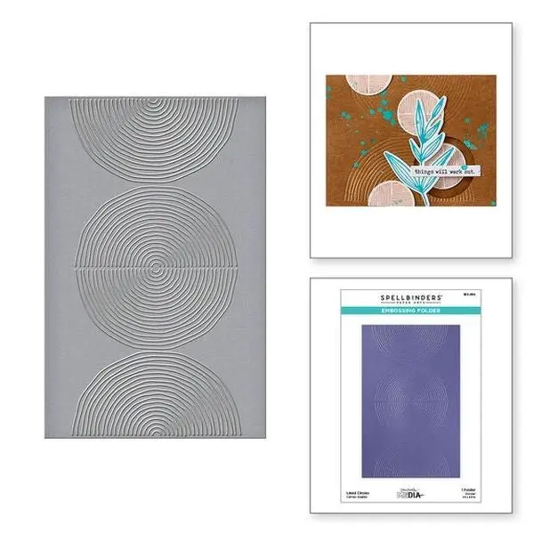 Modern Botancials Collection - Lined Circles Embossing Folder 1