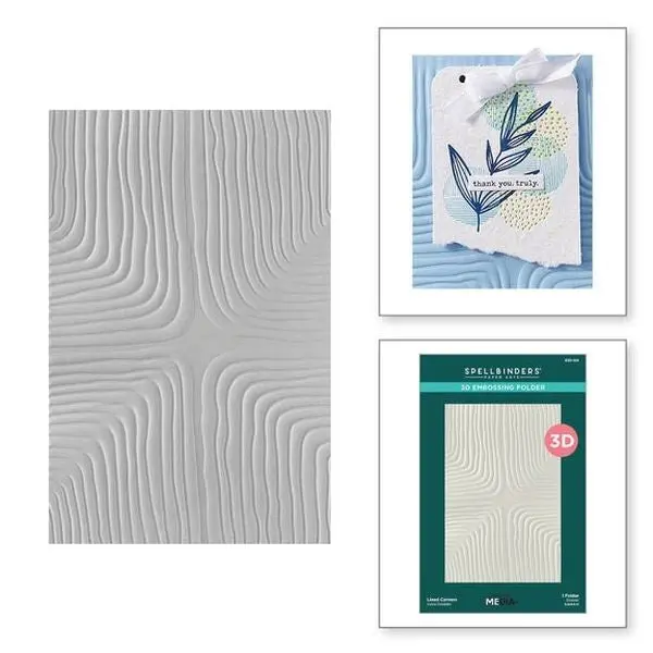 Modern Botancials Collection - Lined Corners 3D Embossing Folder 1