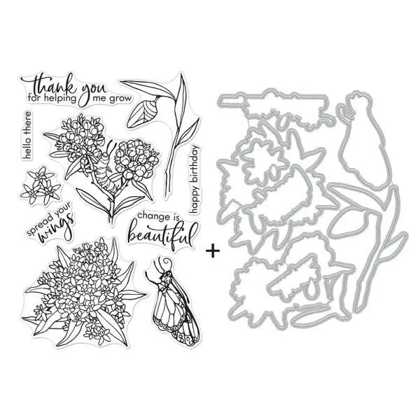 Monarch And Milkweed - Stamp & Die Bundle 1
