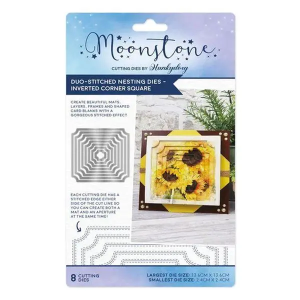 Moonstone Dies - Duo-Stitched Nesting Dies - Inverted Corner Square 1