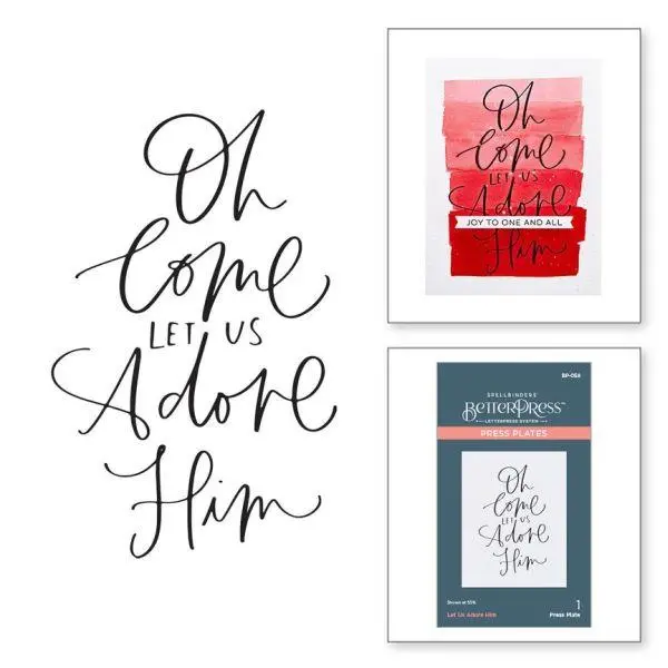 More Betterpress Christmas Collection - Let Us Adore Him Press Plate 1