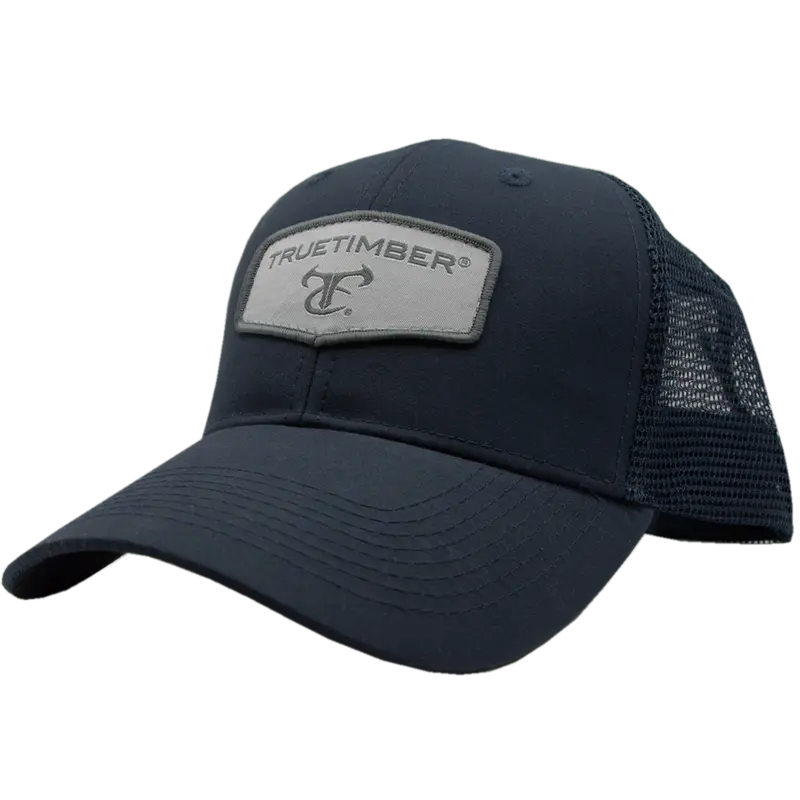 Navy Mesh Cap With Gray Patch 1