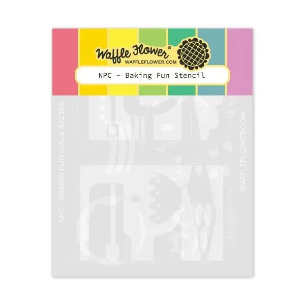 Nesting Postage Collage - Baking Fun Stencils 1