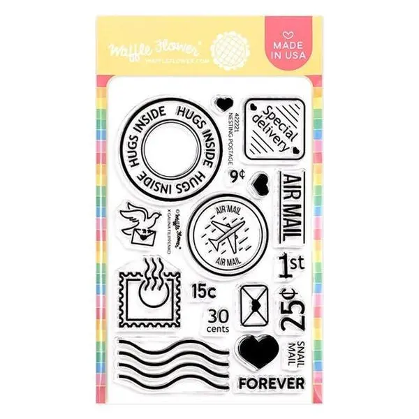 Nesting Postage Collage - Clear Stamps 1