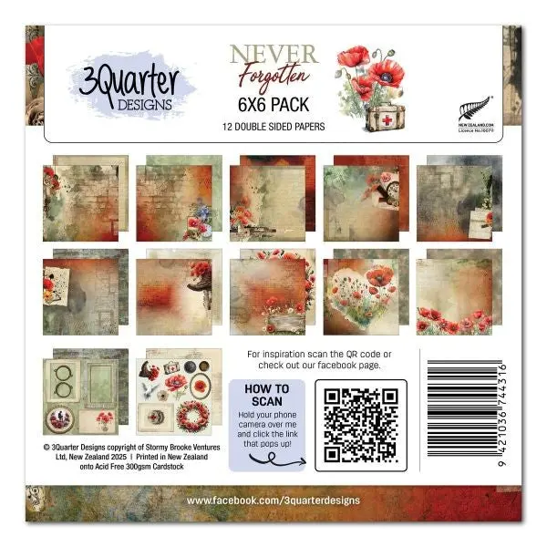 Never Forgotten - 6X6 Collectio Pack 1